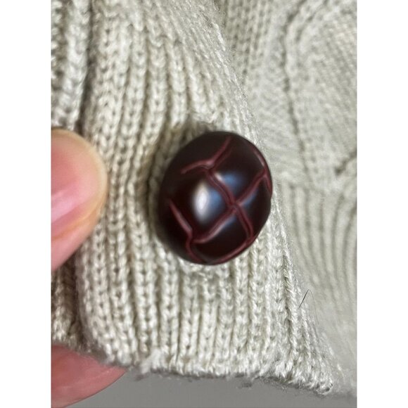 Retro Cable Knit Sweater Vest 2X Tan Grandpa Old Money Preppy Classic Neutral - Picture 5 of 8